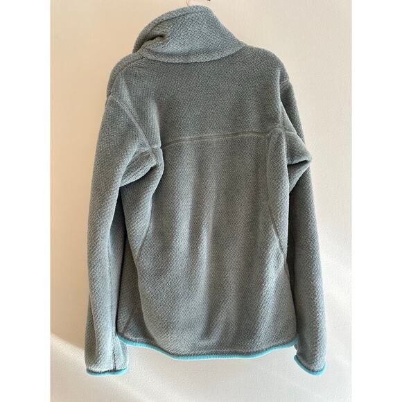 Patagonia Re-Tool Snap-T Grey/Aqua Fleece Pullover Warm Front Pocket Size Small - Picture 2 of 5